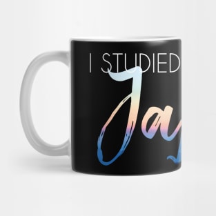 I Studied Abroad in Japan, White Text Mug